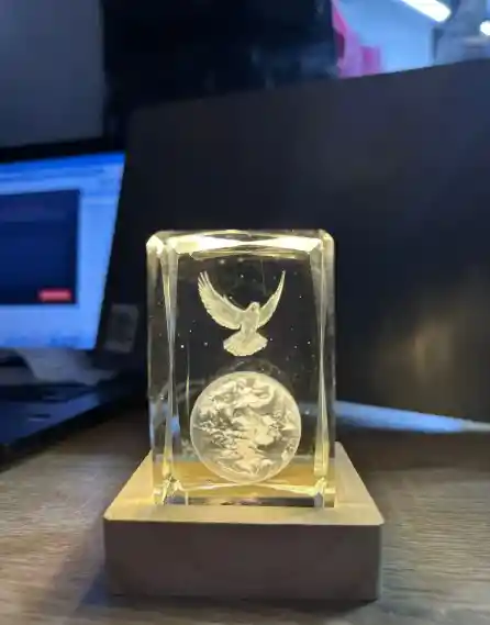 Lampara Cristal Cuadrada