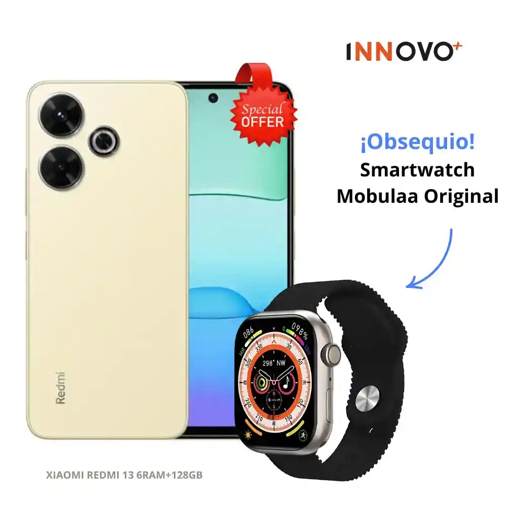 Celular Xiaomi Redmi 13 6 Ram 128 Gb + Obsequio Smartwatch Mobulaa Original
