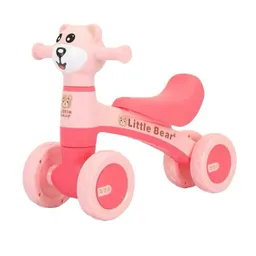 Bicicleta Andador De Equilibrio Con Burbujero Rosado