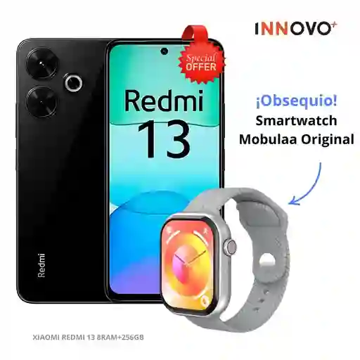Celular Xiaomi Redmi 13 256gb 8 Ram + Obsequio Reloj Smartwatch Mobulaa Original
