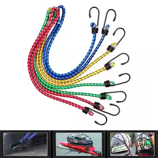 Pulpo Elástico Redondo Con Gancho Para Moto, Bicicleta,carro, Etc/unidad