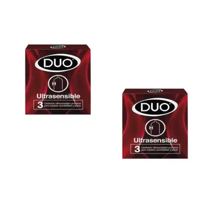 *2 Condones Duo Ultrasensible *3 Preservativo