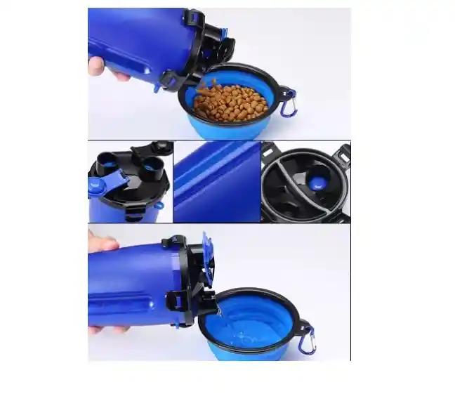 Termo Botilito Bebedero Portatil Doble Uso Perro +1 Plato