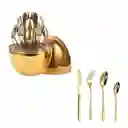 Set De Cubiertos Con Base En Forma De Huevo Elegante