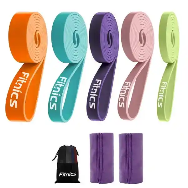Bandas Elasticas Resistencia Fitnics Set X5 Gym Crossfit