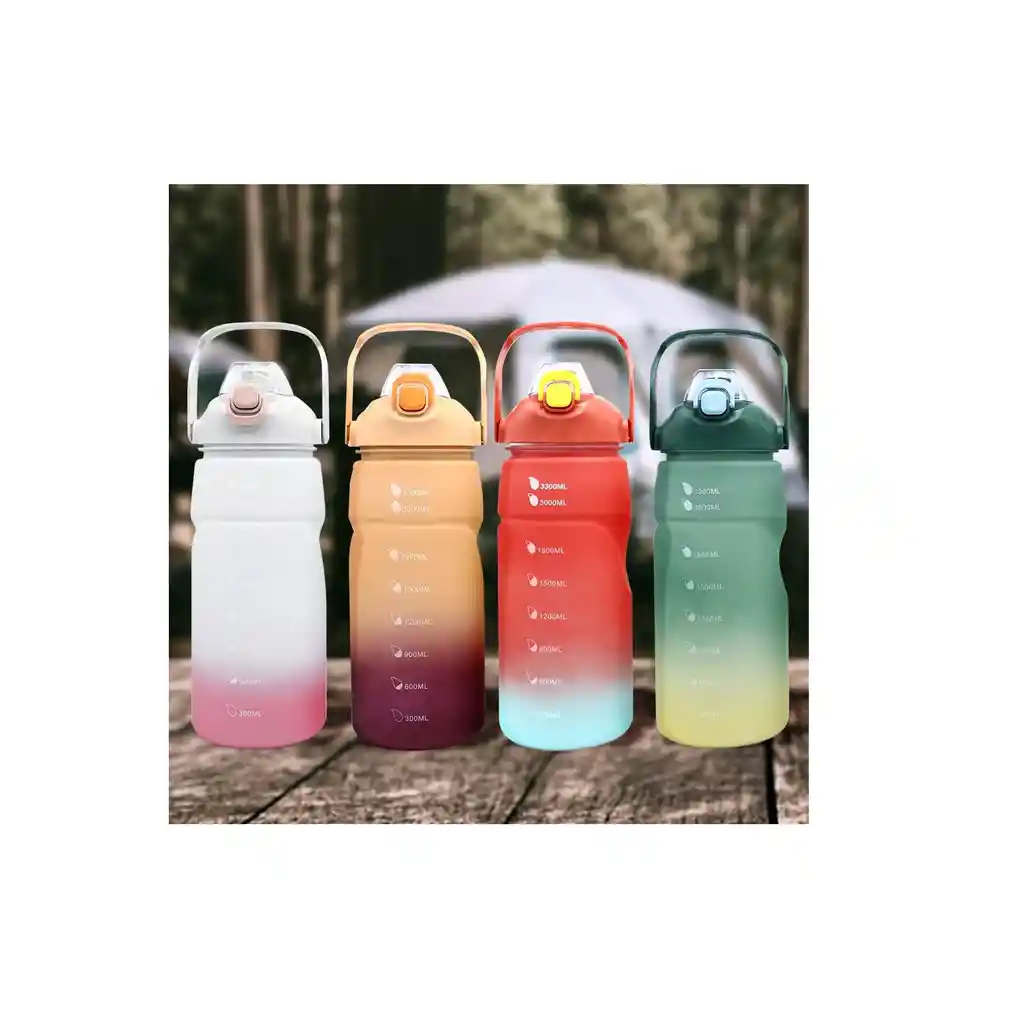 Termos X4 Para Agua Bebidas De Gym Plástico Motivacionales