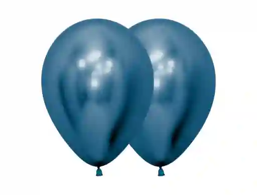 Bombas Globos Convencional Cromadas Azul R12 X 10und