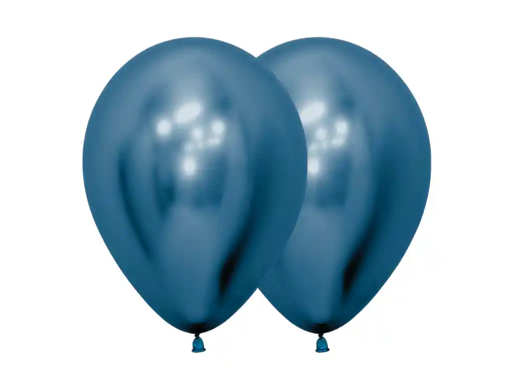 Bombas Globos Convencional Cromadas Azul R12 X 10und