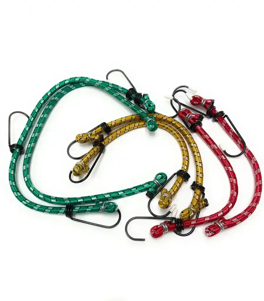 3 Cuerdas Pulpos Elasticos Con Ganchos Portaequipajes Moto Bicicleta Trasteos