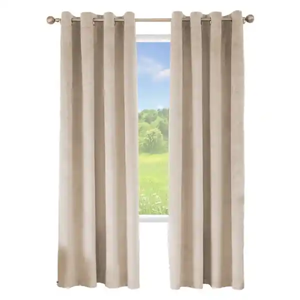 Cortina Blackout 100% 135x220cm Terciopelo Casatua set de 2