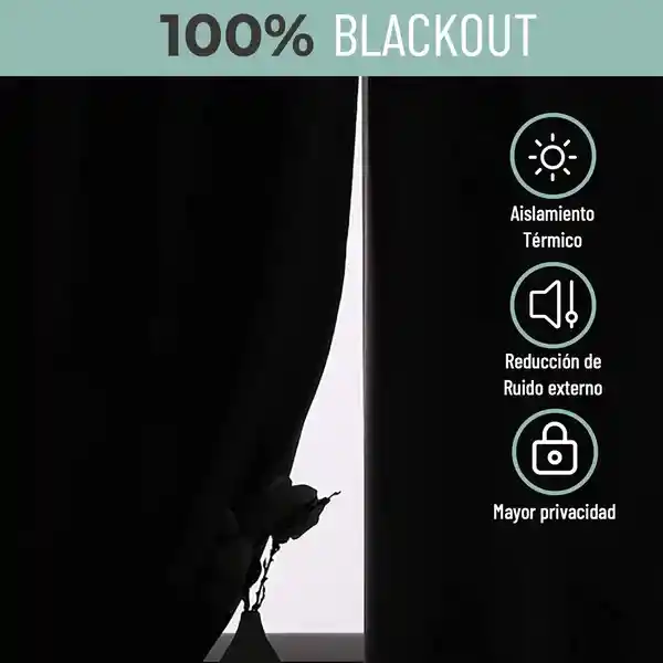 Cortina Blackout 100% 135x220cm Terciopelo Casatua set de 2