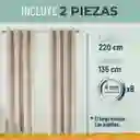 Cortina Blackout 100% 135x220cm Terciopelo Casatua set de 2