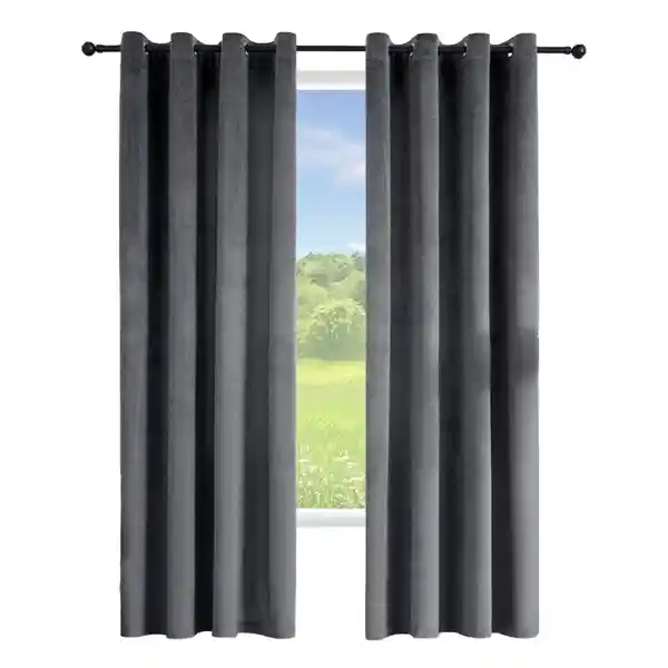 Cortina Blackout 100% 135x220cm Terciopelo Casatua set de 2