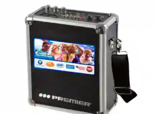 Parlante Premier Cabina Usb Sd Aux Fm Micrófono Inalámbrico