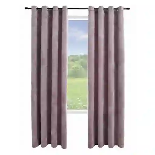 Cortina Blackout 100% 135x220cm Terciopelo Casatua set de 2