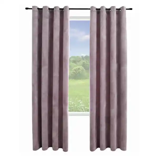 Cortina Blackout 100% 135x220cm Terciopelo Casatua set de 2