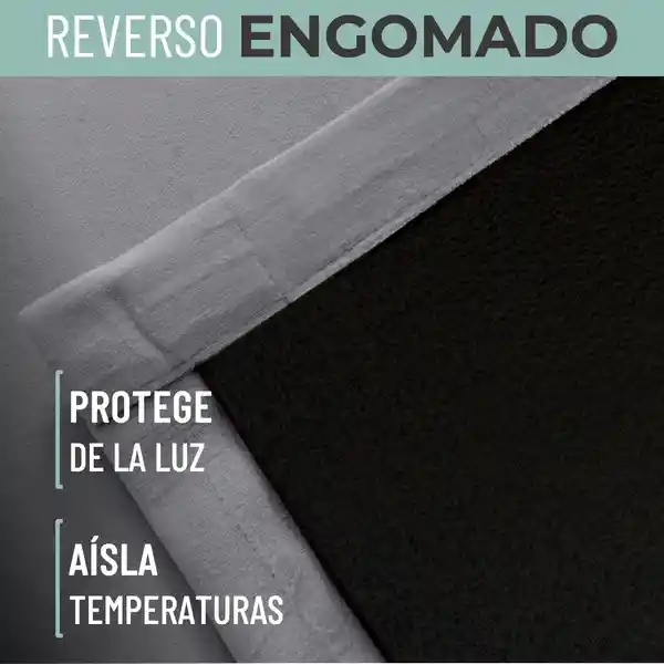 Cortina 100% Blackout Terciopelo Engomada 135x220 casatua x2