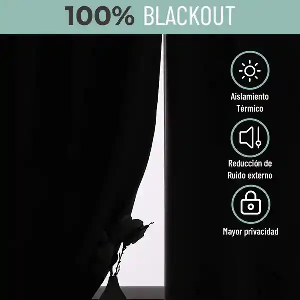 Cortina 100% Blackout Terciopelo Engomada 135x220 casatua x2