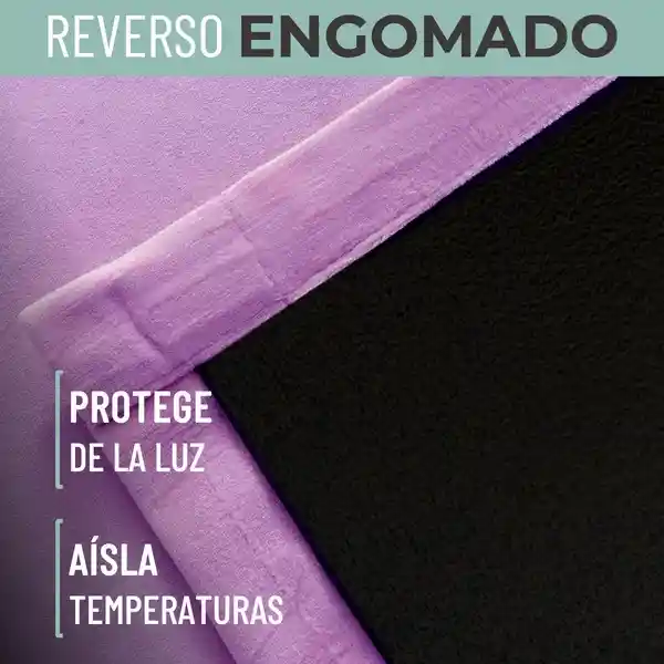 Cortina 100% Blackout Terciopelo Engomada 135x220 casatua x2