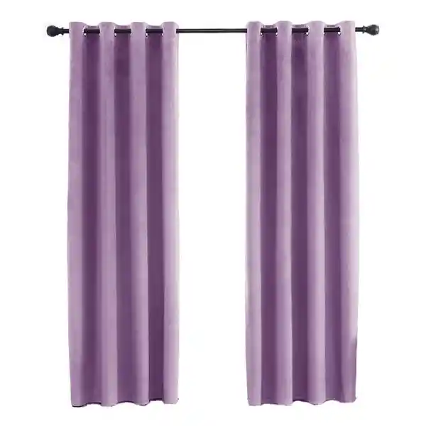 Cortina 100% Blackout Terciopelo Engomada 135x220 casatua x2