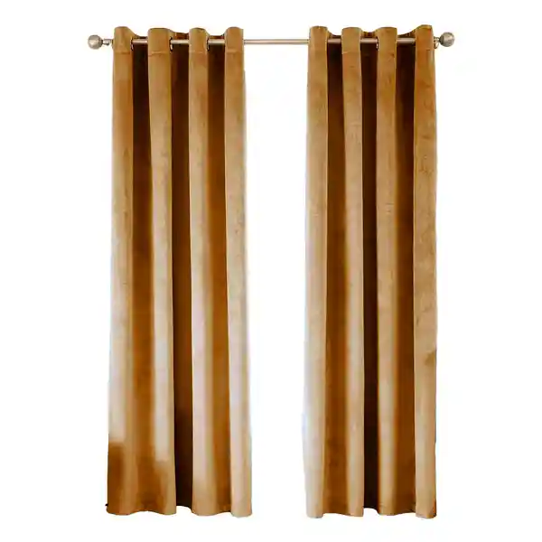 Cortina 100% Blackout Terciopelo Engomada 135x220 casatua x2