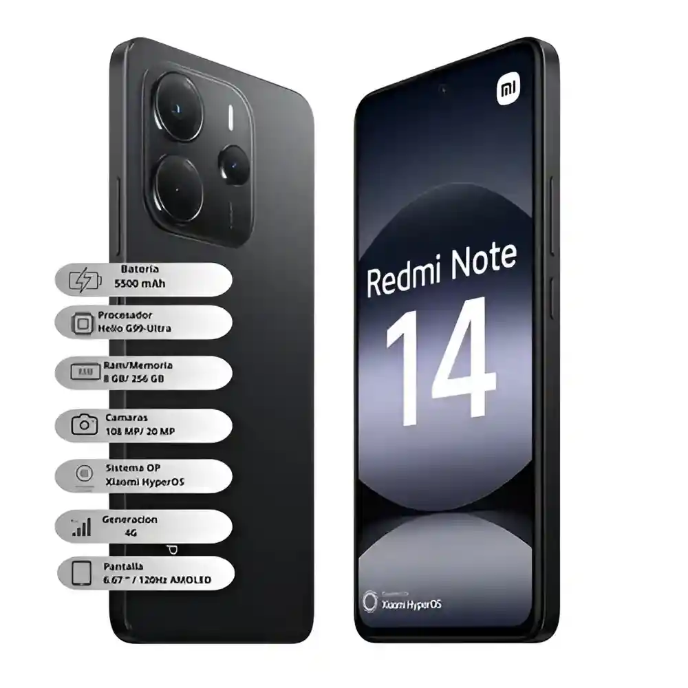 Celular Xiaomi Note 14 256gb 8 Ram + Obsequio Reloj Smartwatch Mobulaa