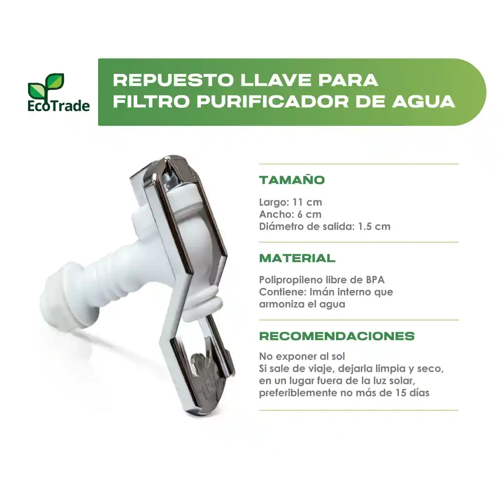 Llave Magnetica Para Filtro Purificador De Agua Ecotrade