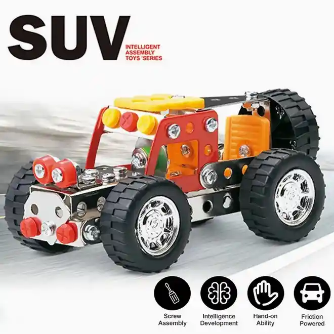 Kit Juguete De Armar: Campero Metalico 4x4 125 Piezas