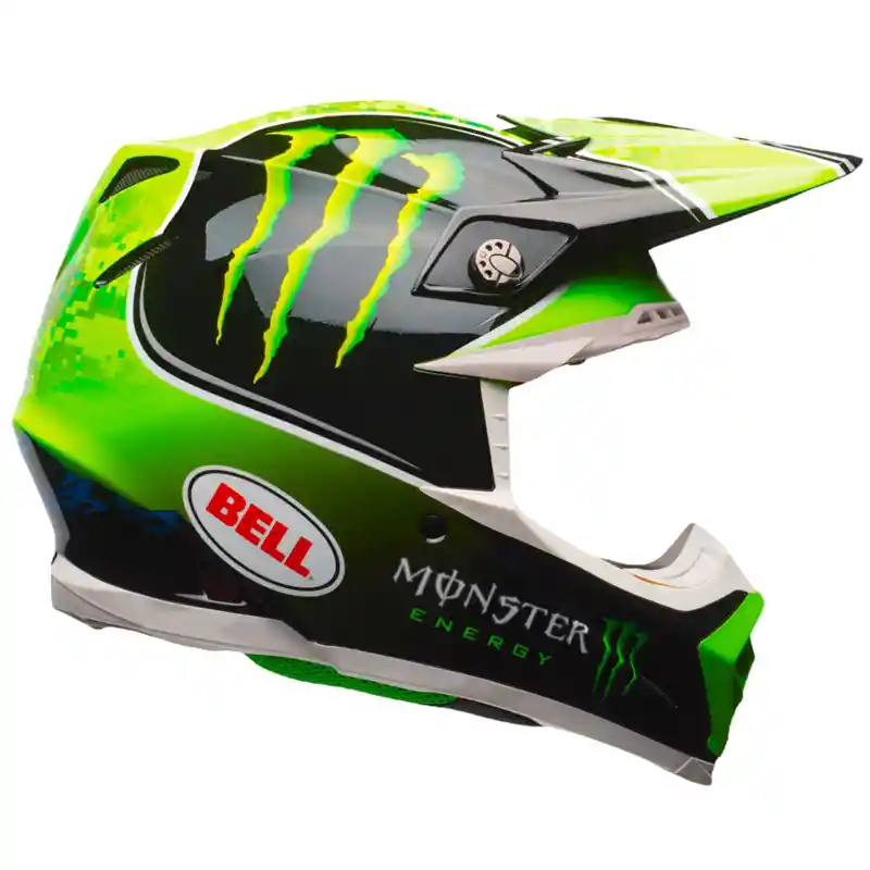 Casco Moto Cross Bell Moto-9 Fibra Carbono Tomac Monster Disponible Talla Xl
