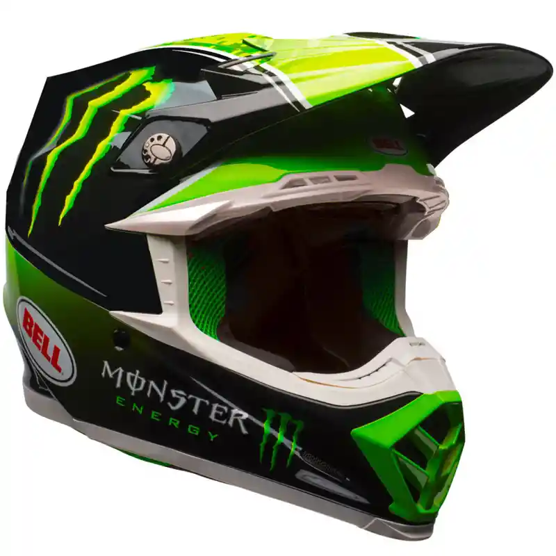 Casco Moto Cross Bell Moto-9 Fibra Carbono Tomac Monster Disponible Talla Xl