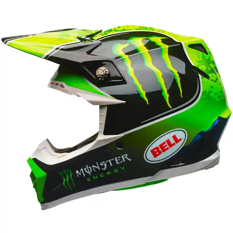 Casco Moto Cross Bell Moto-9 Fibra Carbono Tomac Monster Disponible Talla Xl