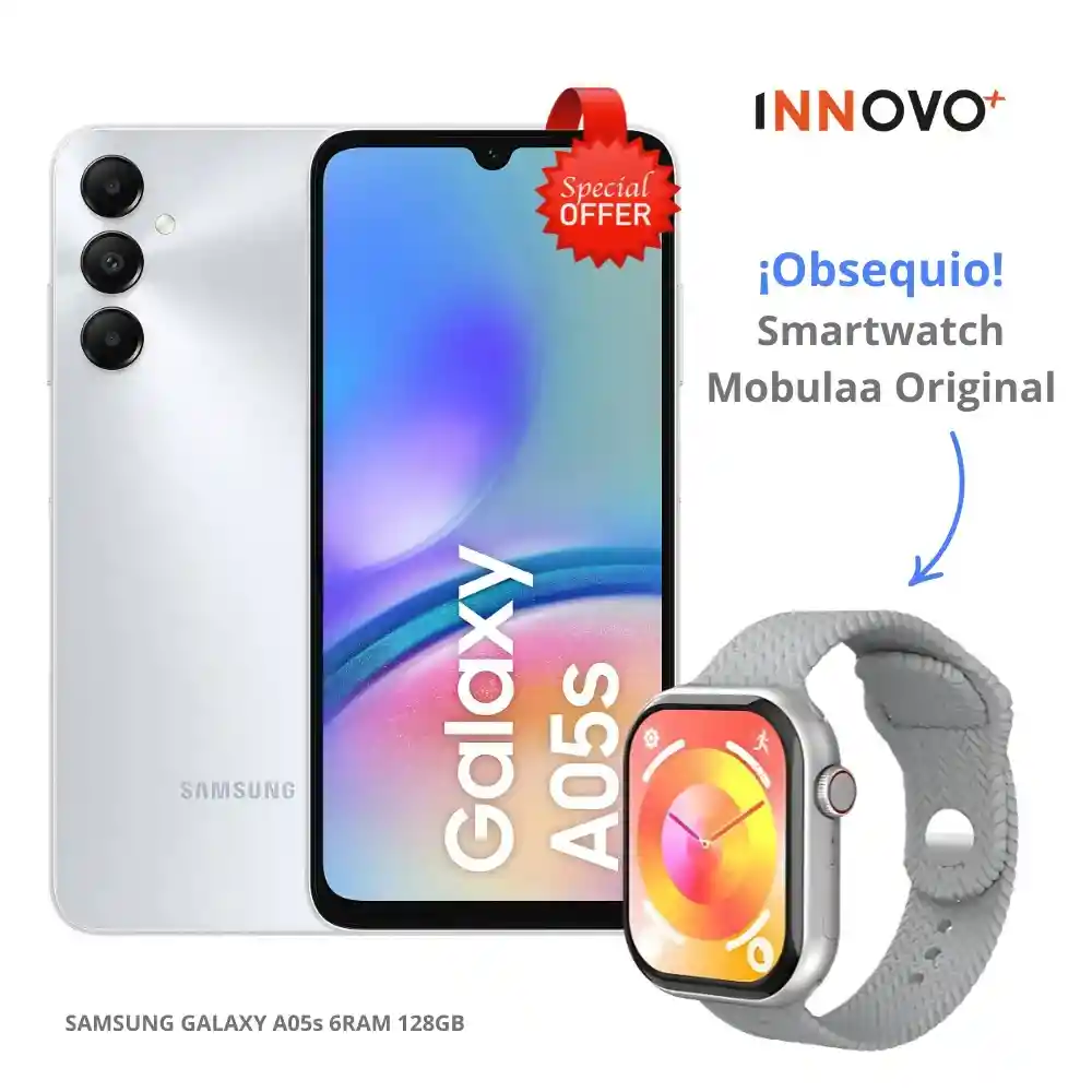 Celular Samsung Galaxy A05s 6ram 128gb 2 Sim + Reloj Smartwatch Mobulaa Original