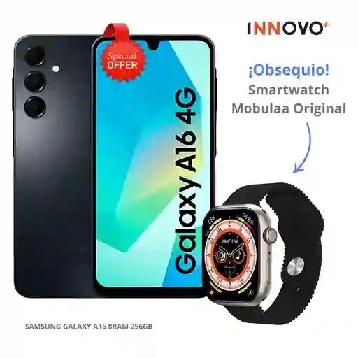 Celular Samsung Galaxy A16 256 Gb 8 Ram + Smartwatch Mobulaa Original