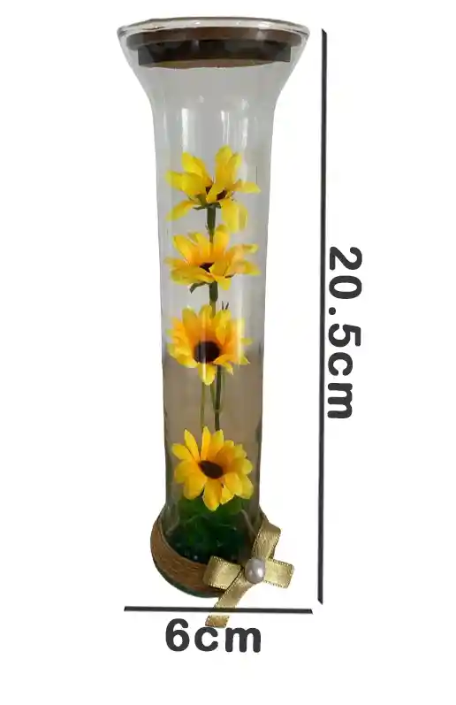 Girasol Artificial Decorativo En Cristal