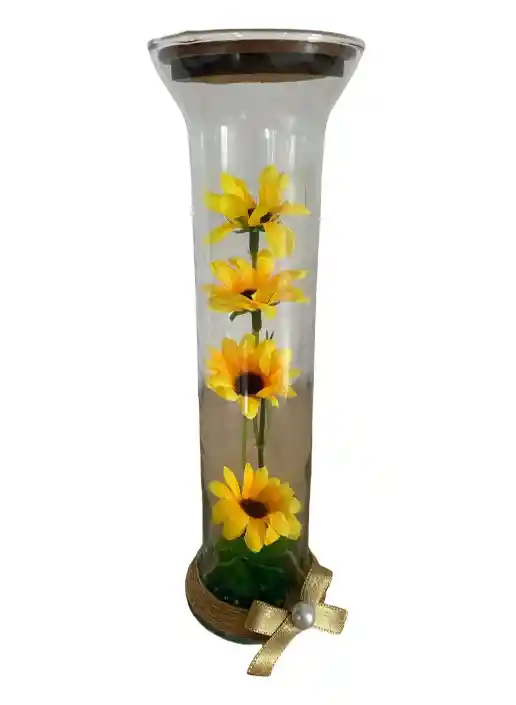 Girasol Artificial Decorativo En Cristal