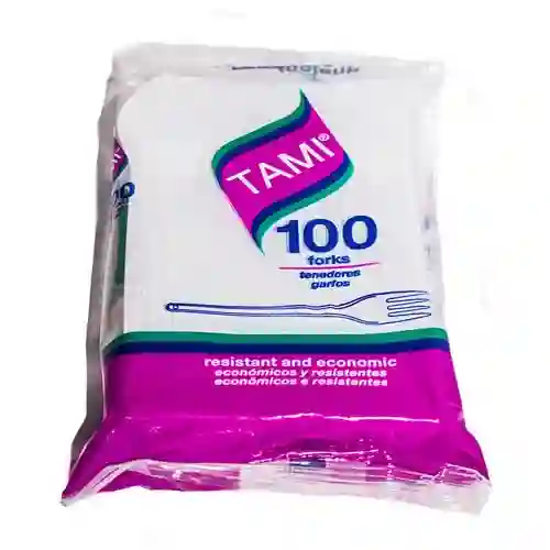 Tami Tenedor Blanco X 100und