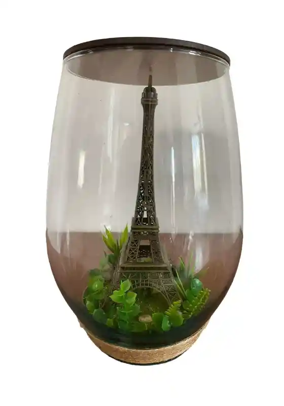 Adorno Torre Eiffel En Jarron De Vidrio