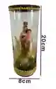 Adorno Virgen Del Carmen En Vaso De Cristal