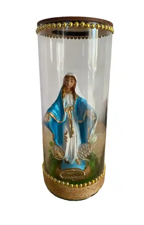 Virgen De La Milagrosa En Frasco De Vidrio