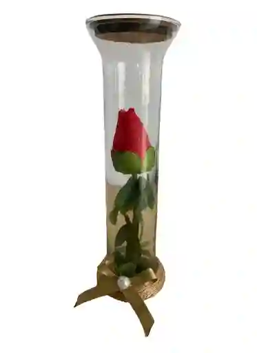 Rosa Artificial Decorativa En Cristal