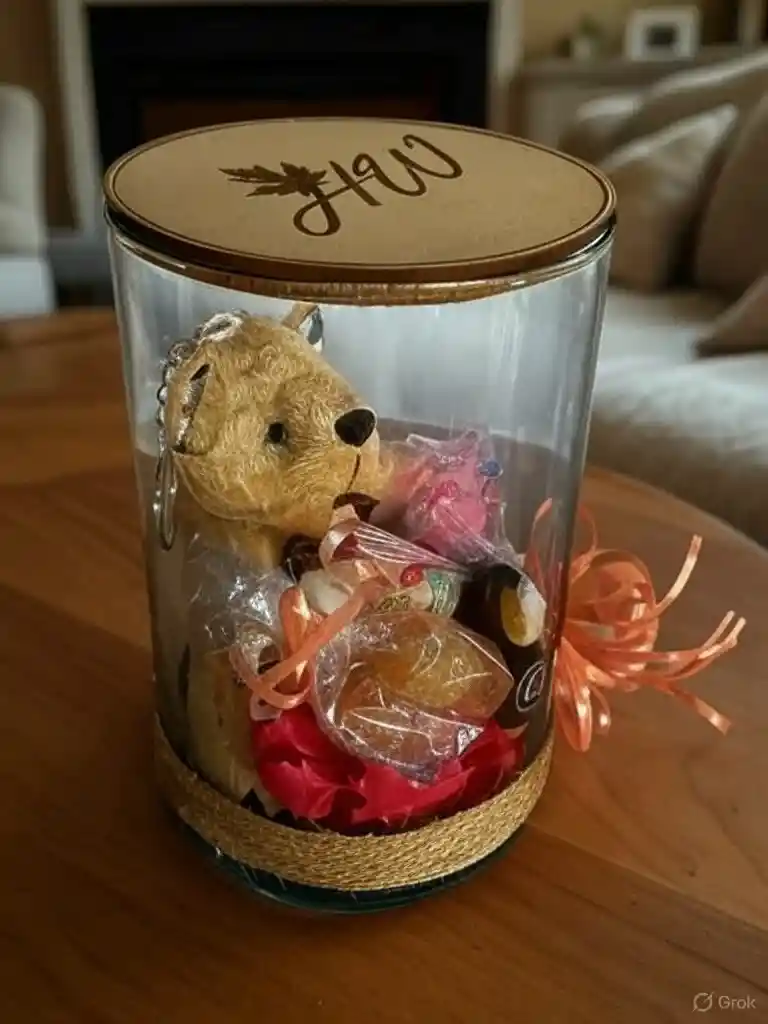 Regalo Detalle Oso Teddy Bear Con Chocolates Y Gomitas Para Cualquier Ocasion