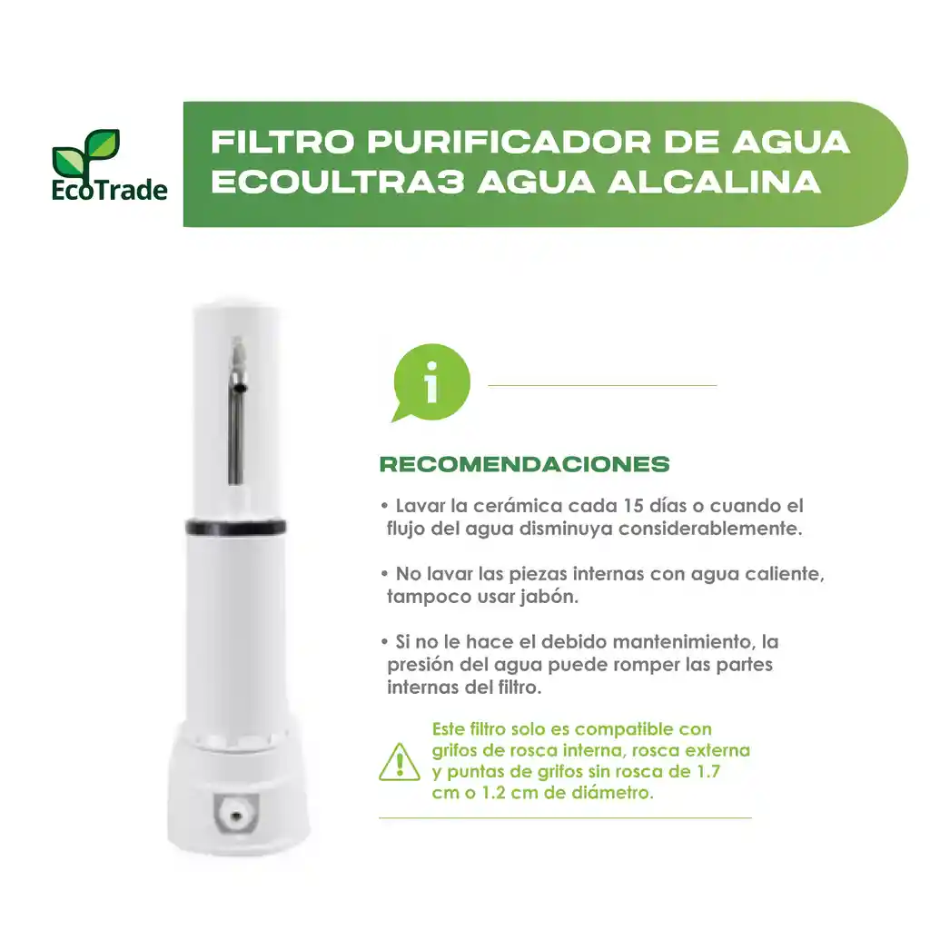 Filtro Purificador Agua Doble Filtracion Ecotrade Filters