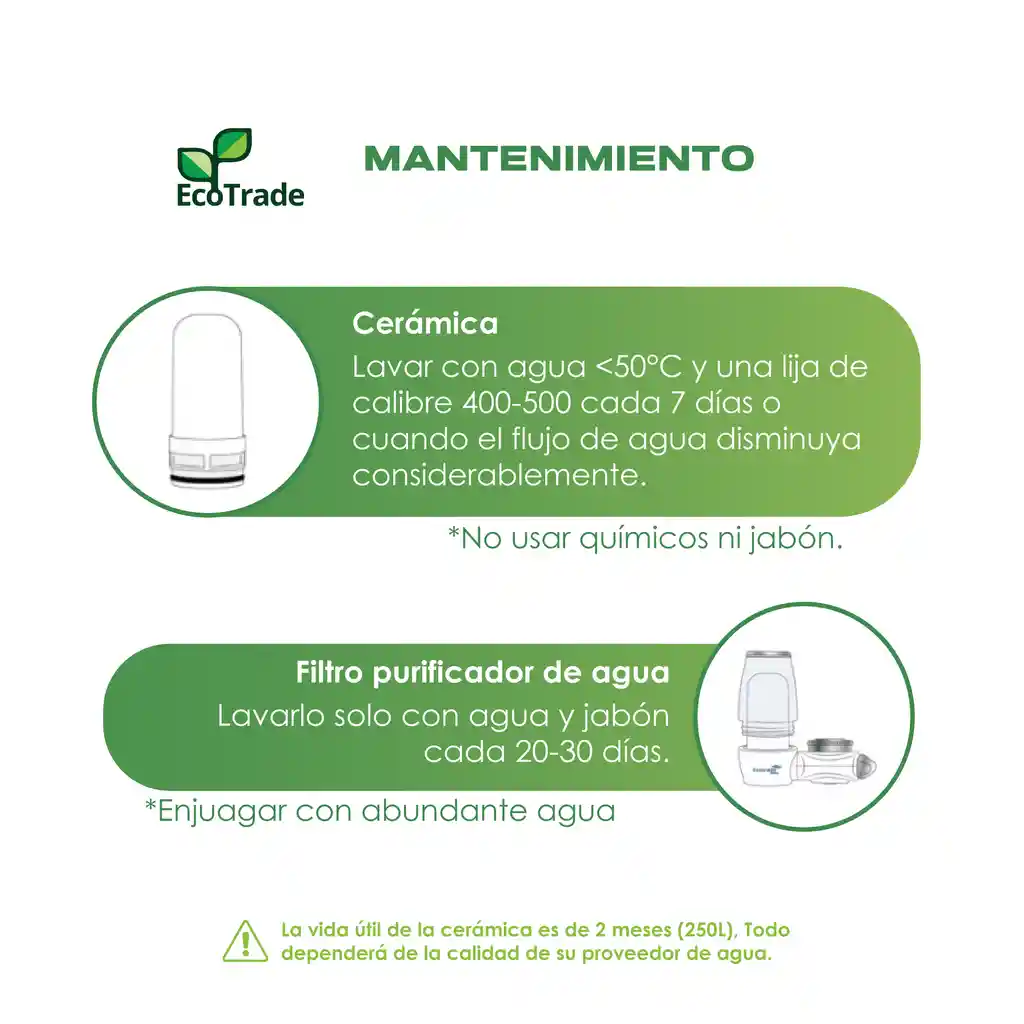 Filtro Purificador Agua Para Grifo De Cocina Ecotrade