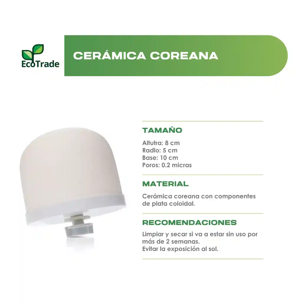 Kit 3 Repuestos Filtro Purificador Agua 21-24-28 Litros Ecotrade