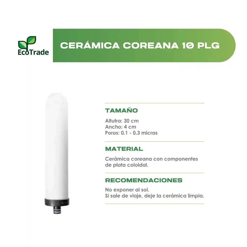 Kit 2 Repuestos Filtro Purificador Agua Ecoultra3 Ecotrade