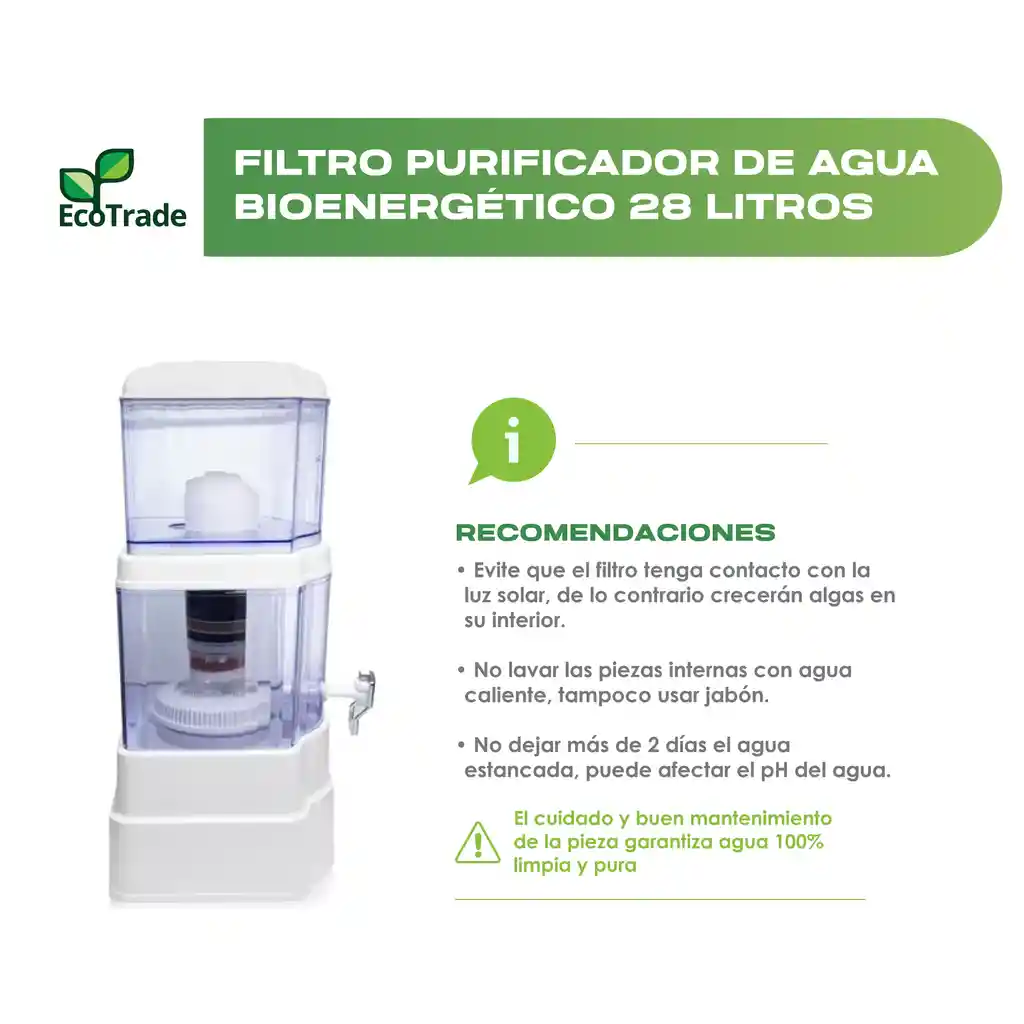 Filtro Purificador De Agua 28 Litros Ecotrade Filters