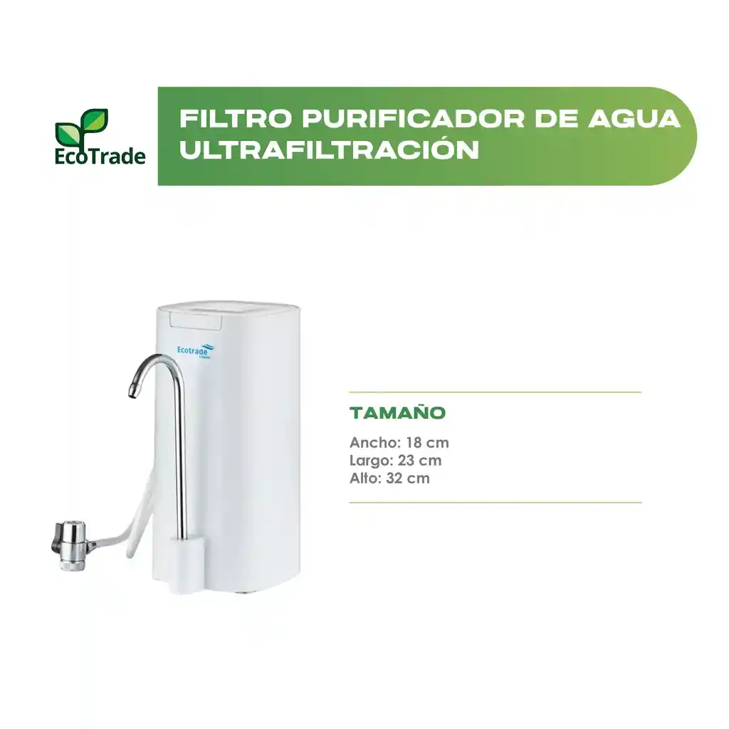 Filtro De Agua Con Ultrafiltración Mas 3 Esponjas Ecotrade