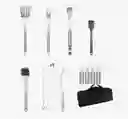 Set De Bbq 15 Piezas Asado En Acero Inoxidable