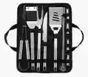 Set De Bbq 15 Piezas Asado En Acero Inoxidable