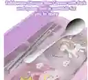 Porta Comidas Niña Diseño Con Ensaladera Y Cubiertos